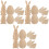 18Pcs Unfinished Easter Cutouts Light Brown DIY Crafts 3