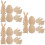 18Pcs Unfinished Easter Cutouts Light Brown DIY Crafts 6