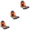 3Pièces Jeu Mini Basket Interaction Enfants Plastique 5