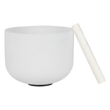 10 Inch G Note Frosted Quartz Crystal Singing Bowl for Meditation and Sound Healing with Mallet
