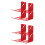 8Pièces Porte-Extincteur Rouge Fer Montage Mural Durable 6