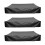 3Pcs Durable Black Sandbox Cover Waterproof Protector 5