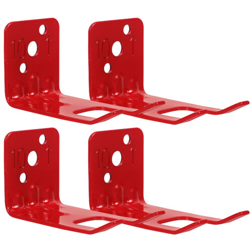 8Pièces Porte-Extincteur Rouge Fer Montage Mural Durable 2