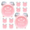 40Pièces Mini Horloges Rose Résine Accessoires Décor Maison 1