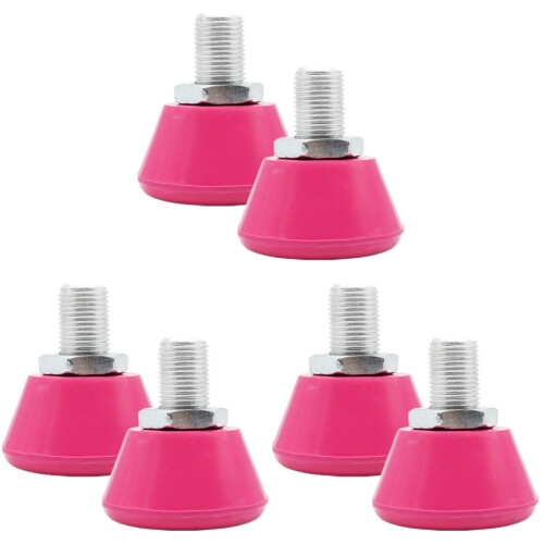 3Paires Embouts Roller En Caoutchouc Rose Ajustables Sans Outil 1
