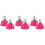 3Paires Embouts Roller En Caoutchouc Rose Ajustables Sans Outil 4