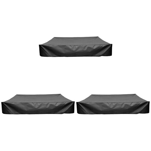3Pcs Durable Black Sandbox Cover Waterproof Protector 1