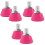 3Paires Embouts Roller En Caoutchouc Rose Ajustables Sans Outil 3