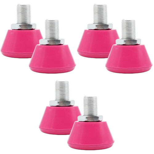 3Paires Embouts Roller En Caoutchouc Rose Ajustables Sans Outil 2