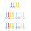 20Pcs Baby Walking Rings Durable PVC Nylon Training 8