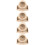 4Sets Khaki Hamster Roller Wheel Quiet Exercise Toy for Small Pets 7