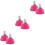 3Paires Embouts Roller En Caoutchouc Rose Ajustables Sans Outil 5