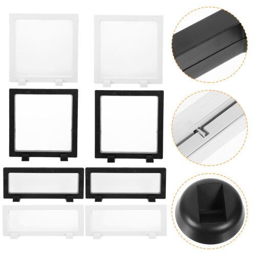 24Pcs Floating Jewelry Storage Box Assorted Color ABS Pe Display Stand 2