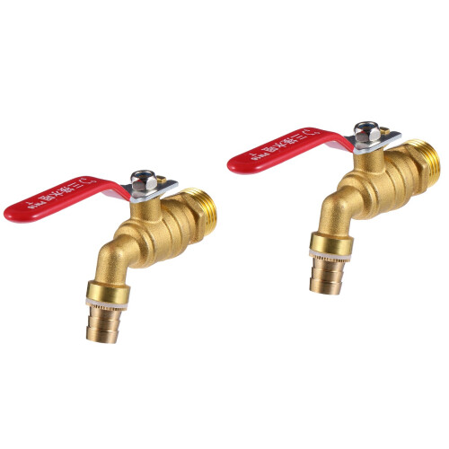 2Stk Einhebel Heißwasserhahn Messing Robust Bunt Für Heimgebrauch 2