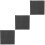 3Pièces Feutre Graphite Souple Pour , Usage Extérieur Noir 7