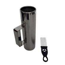Metal Guiro Instrument Shaker Guiro Shaker with Scraper Musical Instrument Round Cylinder Latin Percussions Instruments