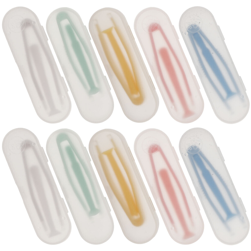 Artibetter 15Sets Contact Tweezers And Plunger Tool Safe Pp Material For Contacts