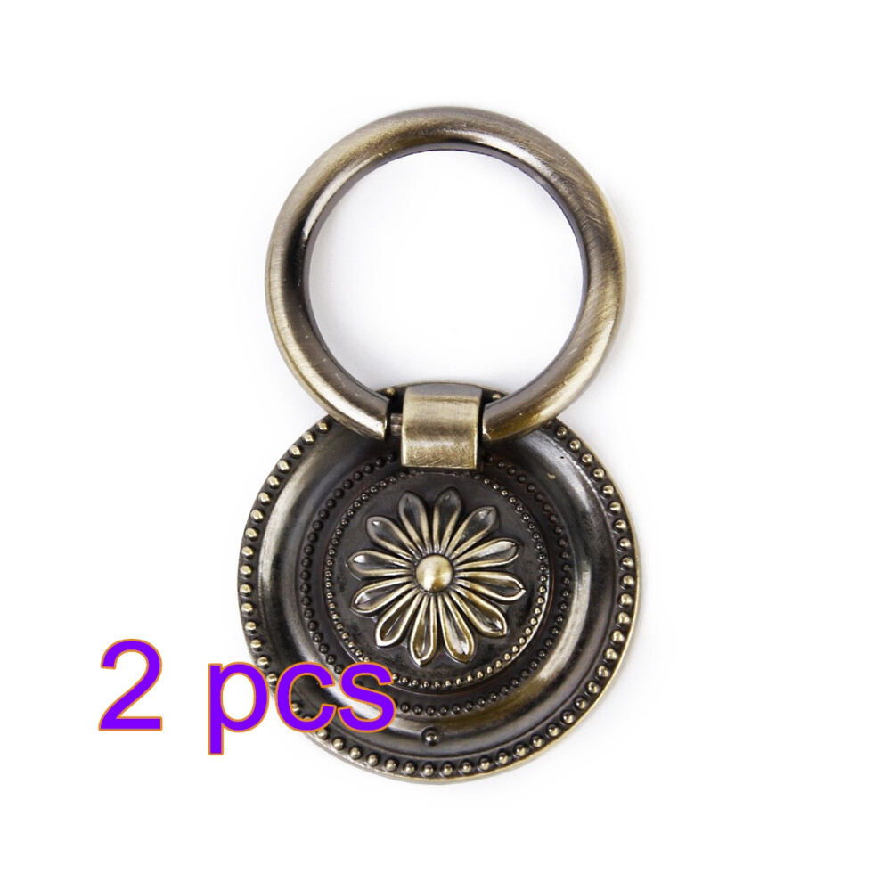 2 Pack Bronze Handle Cabinet Knobs Zinc Alloy Furniture Door Hardware 3631600102930