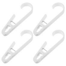 20Pcs Plastic Clothes Clamps White Multi-Function Clips for Home