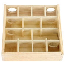 2Pcs Multi-Grid Wooden Mouse Maze Khaki Hamster Toy for Kids