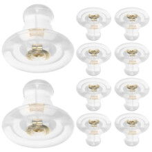 20Pcs Golden Silicone Earring Backs for Studs Secure Locking Stoppers