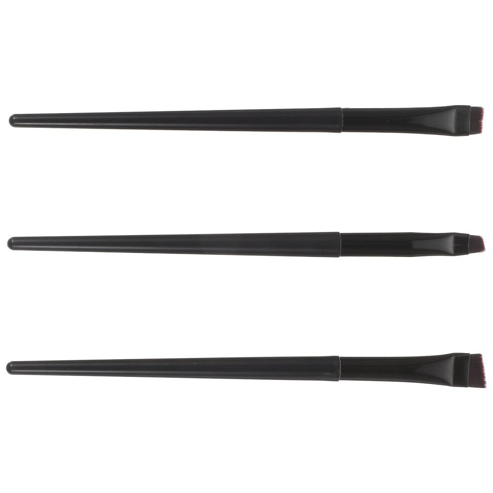 Iplusmile Black 15Pcs Dual-Use Eyeliner And Eyebrow Brush Makeup Tool Kit