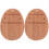 2Pcs Light Brown Kalimba Base Solid Wood Thumb Piano Replacement Tool 4