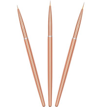 9Pcs Fine Tip Nail Art Liner Pens Rose Gold Manicure Supplies