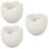 3Pcs Ceramic Eggshell Fruit Bowls White Small Storage and Sauce Bowls 9