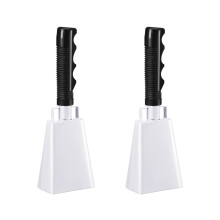 2pcs 9 Inch Cow Bell with Handle for Sports Cheering and Party Events, Loud Clear Sound