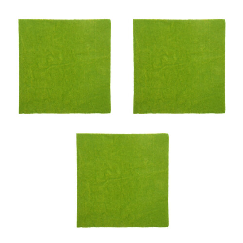 3Pcs Realistic Fake Green Artificial Grass Rug for Models 2