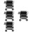 4Pièces Mini Grille Barbecue Fer Noir Accessoire Décoration Mini 7