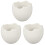 3Pcs Ceramic Eggshell Fruit Bowls White Small Storage and Sauce Bowls 4