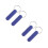 4Pcs Compact Blue Metal Cigar Punch Cutter Portable Hole Opening Tool 4