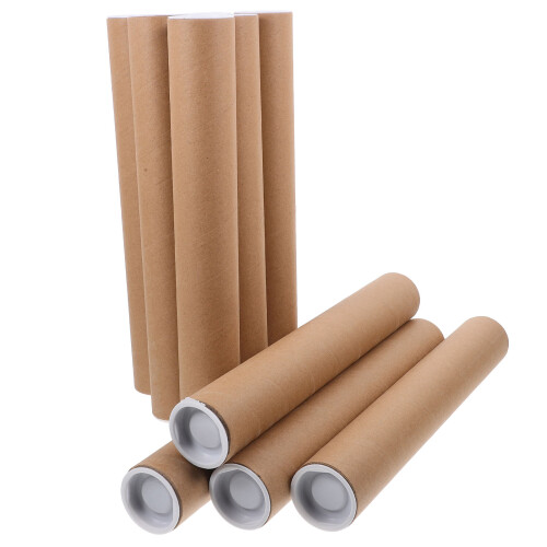 20Pcs Reusable Khaki Mailing Tubes for Posters, Drawings and Drafting 1