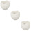 3Pcs Ceramic Eggshell Fruit Bowls White Small Storage and Sauce Bowls 11