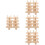 4Pcs Small Spool Rack Light Brown Wooden Thread Organizer for Sewing 6