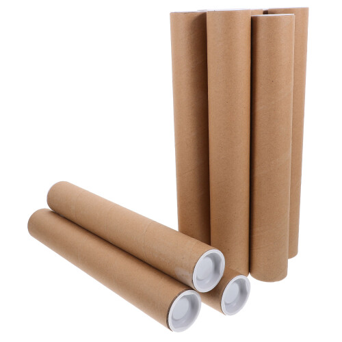20Pcs Reusable Khaki Mailing Tubes for Posters, Drawings and Drafting 2