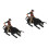 2 Sets Simulation Western Cowboy Bull Model Children Static Toy 8