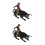 2 Sets Simulation Western Cowboy Bull Model Children Static Toy 4