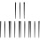 15Pcs Black Dual-Use Eyeliner and Eyebrow Brush Makeup Tool Kit 7