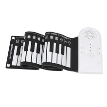 49 Key Roll Up Piano Keyboard for Beginners, Foldable Silicone Design with Speaker and Playback