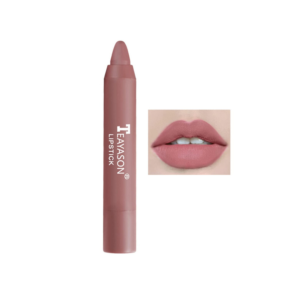 Matte Lipstick and Waterproof Lip Crayon Set â 12 Shades,  Pigment, Long Lasting Velvet Texture