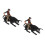 2 Sets Simulation Western Cowboy Bull Model Children Static Toy 6