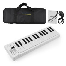 Foldable 61 Key Electronic Piano Keyboard with LED Display, Rechargeable and Beginner Friendly