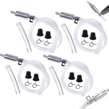 Brake Bleeder Kit 4PCS One Person Brake Bleeding Tool for Auto and Motorcycle with Check Valve and Metal Clip