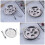 2Sets Silver Escargot Baking Dish 6-Hole Stainless Steel Server Plate 7