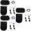3Sets DIY Shoulder Bag Accessories Black PU Backpack Making Supplies 7