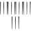 15Pcs Black Dual-Use Eyeliner and Eyebrow Brush Makeup Tool Kit 6