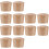 12Pcs Light Brown Wooden Pot Lid Knobs Replacement Handles Easy Grip 7